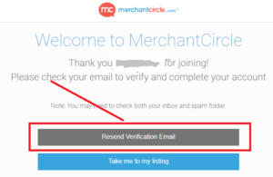 Merchant Circle Verify your email