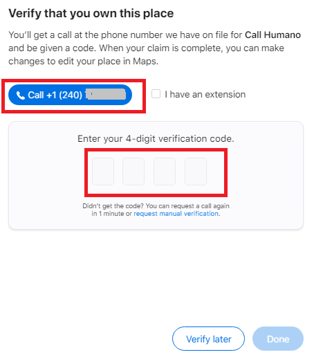 Verify by Call Apple Listing